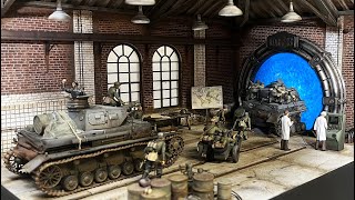 German World Invasion Diorama  WW2 ScienceFiction Time Portal scale 135 [upl. by Ilrebmyk]