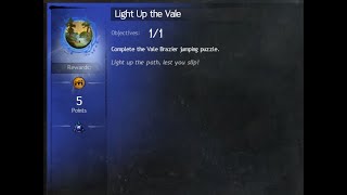 Guild Wars 2  Light Up The Vale Jumping Puzzle  Mastery Point [upl. by Quintilla]