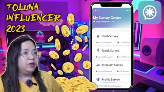 TOLUNA INFLUENCER LEGIT AND PAYING APPS 2023  Free Money Online [upl. by Neelhtakyram993]