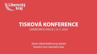 Záznam tiskové konference po jednání Krizového štábu Libereckého kraje  16 9 2024 [upl. by Teresa]