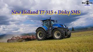 New Holland T7 315  disky SMS [upl. by Naihr]