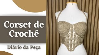 Corset de Crochê  Corselet de Crochê  Cropped Top de Crochê [upl. by Auqinahs]