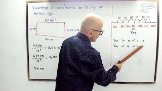 Obtener el perímetro en metros de la figura dadaprofenini [upl. by Nelrsa752]