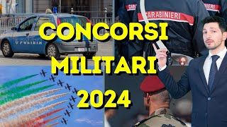 Prossimi CONCORSI MILITARI 2024🚀 [upl. by Enived923]