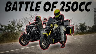 Dominar 250 vs Dominar 250 Fully Loaded DRAG RACE  First Time in INDIA [upl. by Ahsienar]