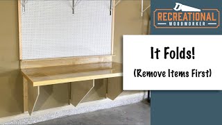 DIY Folding Workbench  With Easy to Follow Plans to build a sturdy space saving workbench [upl. by Hubsher620]