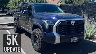 2022 Tundra 5000 Mile Update [upl. by Neelik]