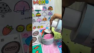 ASMR Cardboard ice cream stand order🍧 asmr cardboardcraft papercraft icecream tutorial shorts [upl. by Eniffit]