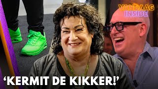 Vandaag Insidetafel ziet nieuwe schoenen Caroline Kermit de Kikker  VANDAAG INSIDE [upl. by Atilemrac]