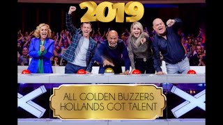 ALL GOLDEN BUZZERS l HOLLANDS GOT TALENT 2019 ⭐️ hollandsgottalent goldenbuzzer [upl. by Adnyleb]