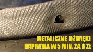 Metaliczne dźwięki z zawieszenia Oberwana osłona termiczna tłumika Naprawa za 8 zł w 5 minut [upl. by Naesed141]