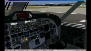 Flightgear Swiss Air Force Beechcraft 1900D Takeoff [upl. by Jemima]