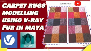 How to Make Rug Carpet in Maya  Carpet rugsmodelling in maya using vray fur  Maya vray tutorial [upl. by Turnheim]