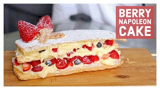 Baking Marthas Country Bakerys Berry Napoleon CakeEasy Mille Feuille Dessert Recipe 網紅拿破崙蛋糕Vlog1 [upl. by Nickolai]