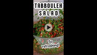 Enjoy a traditional Lebanese tabbouleh salad or tabouli made with lots of fresh parsley [upl. by Whitten]