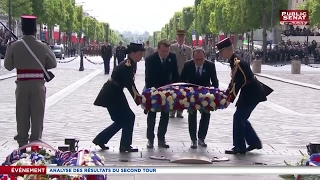 Commémorations du 8 mai  Macron  Hollande  Les matins de la présidentielle 08052017 [upl. by Lizzy]