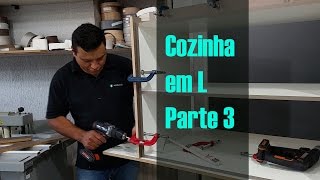 Cozinha em L  Parte 3  Como fazer Móveis Planejados [upl. by Arielle]