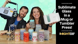 How to Sublimate Glass in the Cricut Mug Press amp PYD Life Tumbler Press [upl. by Auqinot]