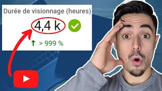 Avoir 4000 Heures De Visionnage Sur YouTube Facilement Et Rapidement [upl. by Anaejer887]