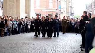 Menin Gate Ypres  ANZAC  Maori song  April 2015 Last post [upl. by Anissa]