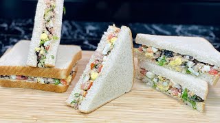 LA RECETTE DES SANDWICH EXPRESS THON OEUF CRUDITÉS 🥪 Un délice [upl. by Ttenneb841]