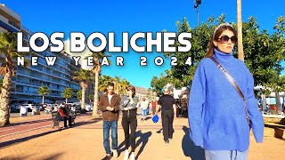 Los Boliches Fuengirola Spain New Year January 2024 Update Costa del Sol  Málaga 4K [upl. by Aikar]