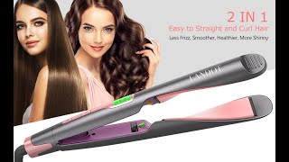 LANDOT II Ionic Hair Straightener II Twist Styling Iron Tutorial II Review II Beauty Review 4 U [upl. by Crockett]