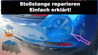 Stoßstange reparieren Beulen und Kratzer verspachteln DIY [upl. by Peoples120]