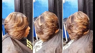 Easy amp Quick Feathered Bob  Short Layers Bob Womens Haircut  Beauty Layered Bob Hairstyles [upl. by Tiernan]