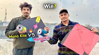 Mono Fil vs Mono Kite who is best  Kite Cutting  Kite Flying [upl. by Palmer731]