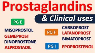 Prostaglandins and their clinical uses [upl. by Paugh]