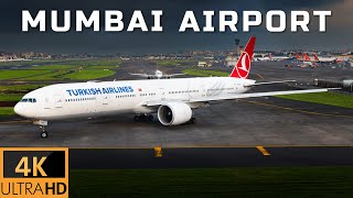 Mumbai Airport  Monsoon Plane Spotting 2024  MEGA Compilation 4K [upl. by Desma]