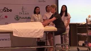 CIDESCO International Board Member Pamela Adkins demonstrating CIDESCOs Signature treatment [upl. by Siryt980]