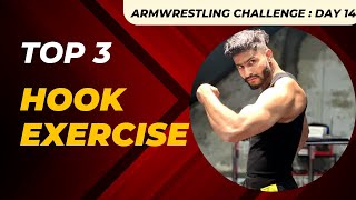 Hook exercise Top 3  31 days Armwrestling challenge ProPanjaLeague armwrestling [upl. by Anelaf]