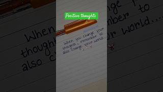 Positive thoughtshandwritingarthandwritingcursiveshortsytshorts inspirationalshortvideos [upl. by Angadreme]