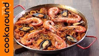 Paella valenciana  Ricetta etnica sfiziosa [upl. by Hoxie248]