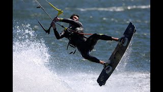 Parachute surfers take to the skies at Pere Marquette beach [upl. by Lirpa]