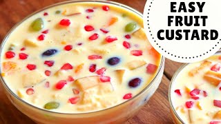 Fruit Custard Recipe  Healthy Dessert Recipe  How to Make Fruit Custard Hindi [upl. by Onin]