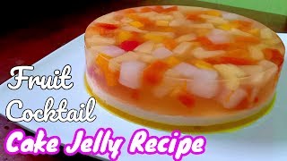 Fruit Cake Jelly  Fruit Cocktail Cake Jelly Recipe [upl. by Erskine]