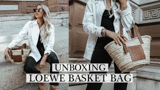 Loewe Large Basket Bag  Unboxing Designer Handbag [upl. by Andrey]