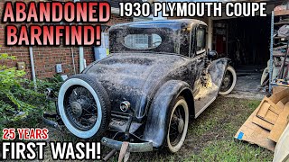 First Wash In 25 Years Barn Find 1930 Plymouth Coupe  Satisfying Car Detailing Restoration [upl. by Charley660]