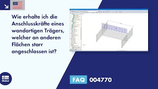 EN EN FAQ 004770  Wie erhalte ich die Anschlusskräfte eines wandartigen Trägers welcher an [upl. by Ennaylloh]