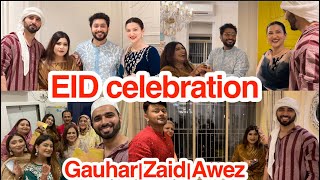 Celebrating EID with Gauhar Khan amp Zaid DarbarAwezShezaanMoonzarinReshuzKitchenShaikhfamilyVlog [upl. by Rehpotsirk193]