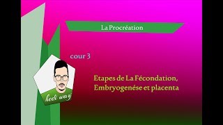 la procréation  03 Etapes de La Fécondation Embryogenése et placenta  Bac tunisie [upl. by Anined]