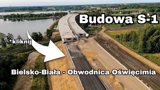 Budowa S1 16 BielskoBiała  Obwodnica Oświęcimia 4K [upl. by Nomor977]