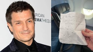 Nathan Fillion Applauds Fans Classy Move After Being Recognized on a Flight [upl. by Atauqal]