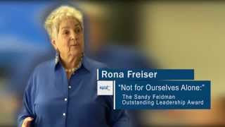 RA 2014 Rona Freiser Not for Ourselves Alone Sandy Feldman Leadership Award [upl. by Adnal407]