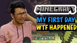 Beginning my Minecraft Journey but Everything Went Wrong on Day 1 itself [upl. by Amle]