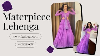 FEALDEAL ब्रांड का lehengacholi लहंगा चोली Lavender Faux Georgette Dyed Lehenga Choli lehenga [upl. by Kcirrek522]