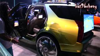 GreenGold Chameleon Cadillac SRX on 30quot Davin TWSTD Floaters  1080p HD [upl. by Roselane387]